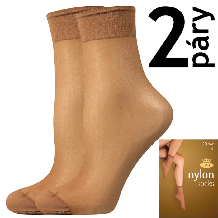 ponožky NYLON / 2 páry visone
