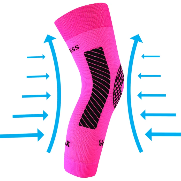 kompresní návlek Protect koleno neon růžová