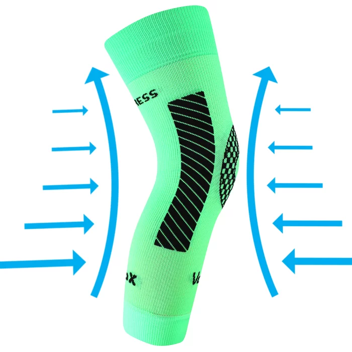 kompresní návlek Protect koleno neon zelená