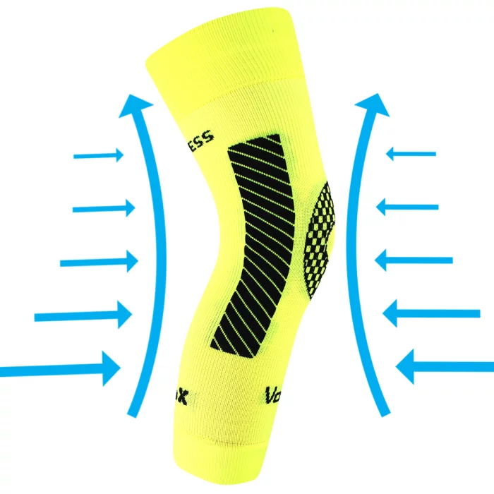 kompresní návlek Protect koleno neon žlutá
